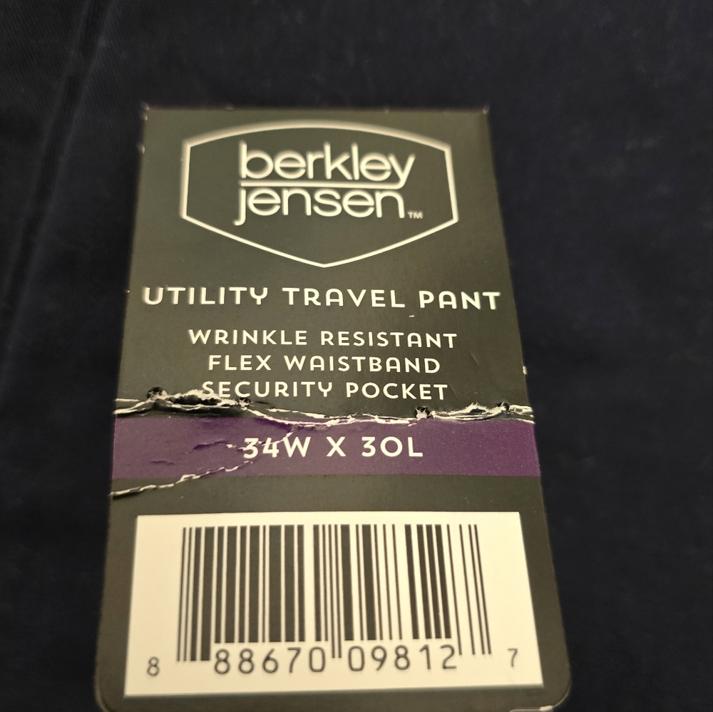 NWT Berkley Jensen Utility Travel Pant 34W x 30L - Picture 6 of 8